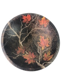 Signed Gail Hand-Painted Decorative Bowl