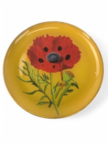 Susie Doehla Designs Round Plate With Poppy