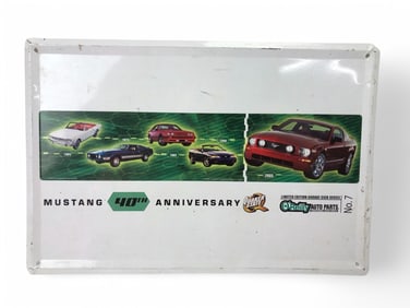 Mustang 40th Anniversary Metal Sign
