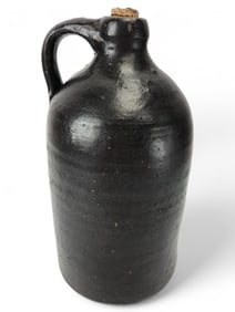 Black/Dark Brown Glazed Stoneware Jug