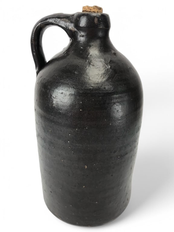 Black/Dark Brown Glazed Stoneware Jug (1 of 10)