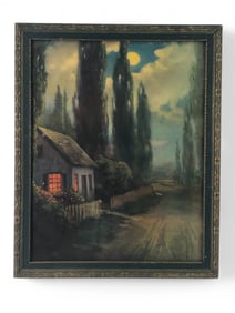 Robert Atkinson Style Print Of House On Road