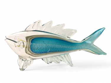 Art Glass Fish Sculpture
