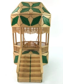 Popsicle Stick Tramp Art Gazebo Box