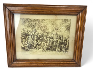 1894 Framed Family Photo With Wooden Frame