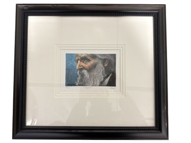 Dale Rayburn Etching “Professor?? Framed