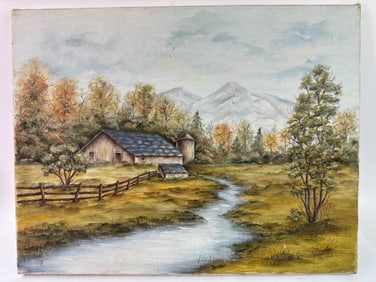 Signed Oil On Canvas Landscape