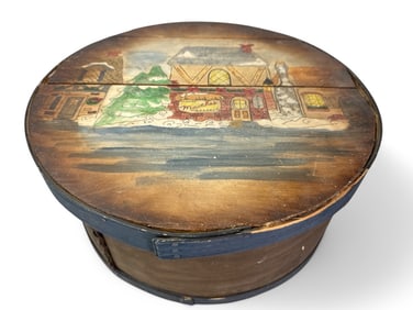 Hand Painted Wooden Cheese Box