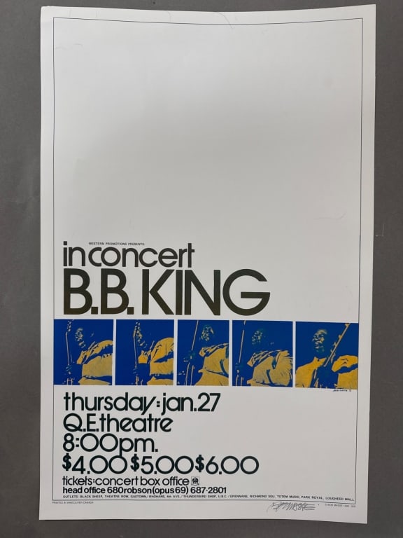 B.B. King Concert Poster Signed By Bob Masse (1 of 6)