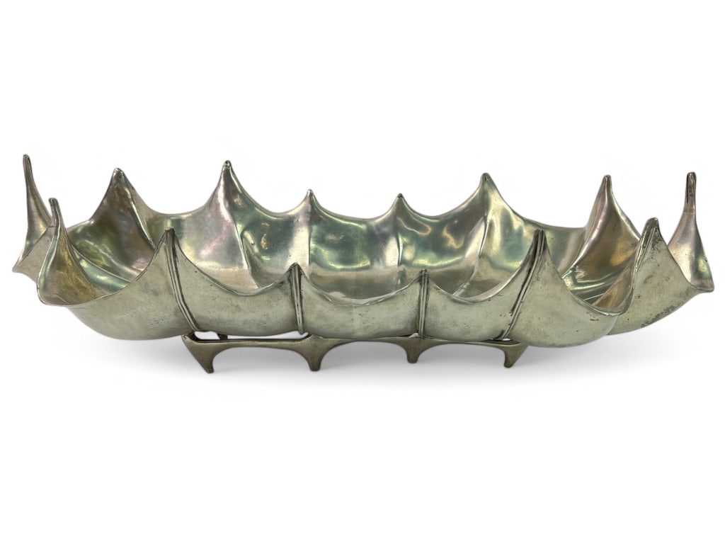 Unity pewter 英国製　フィッシュガラス　アールデコ　アンティーク Unity pewter 英国製 フィッシュガラス アールデコ アンティーク