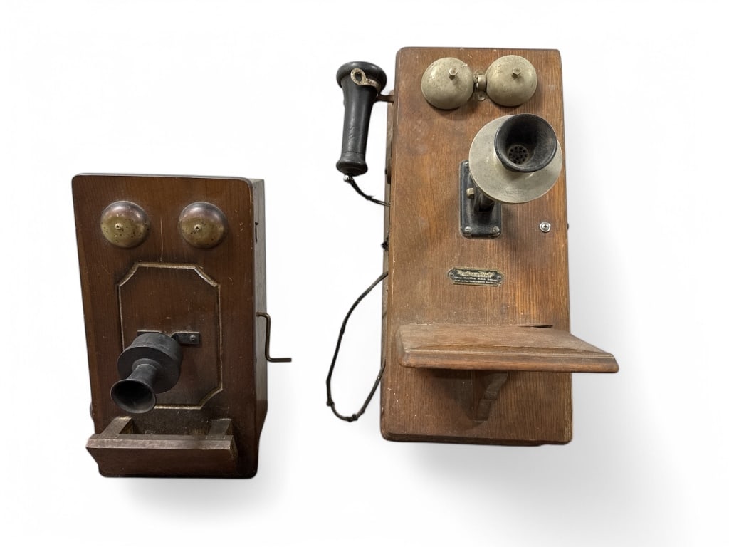 Vintage Wooden Wall Phones Set (1 of 10)