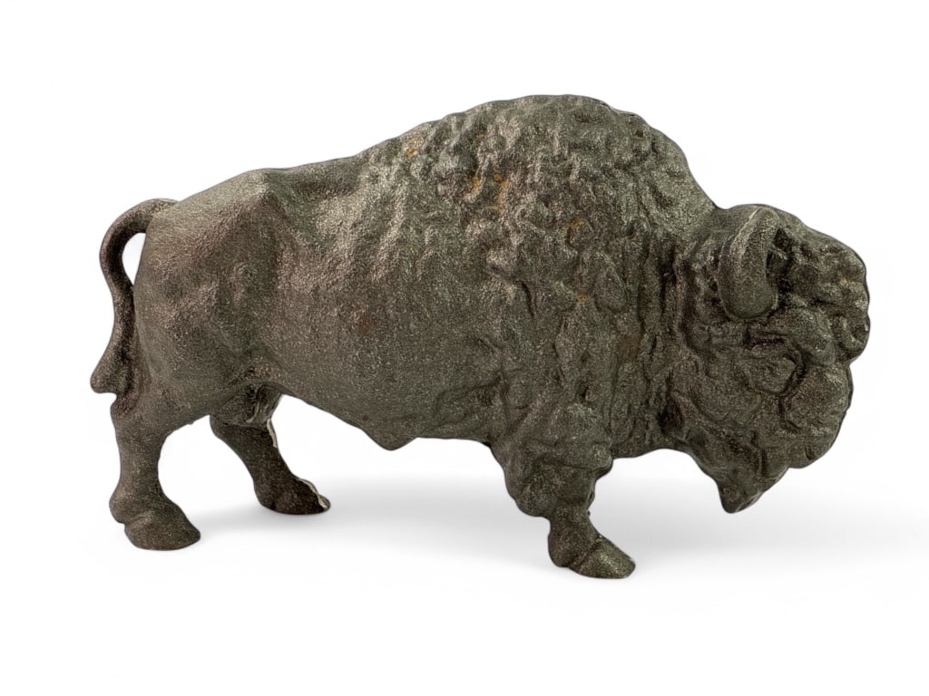 Vintage Cast Metal Buffalo Bank (1 of 10)