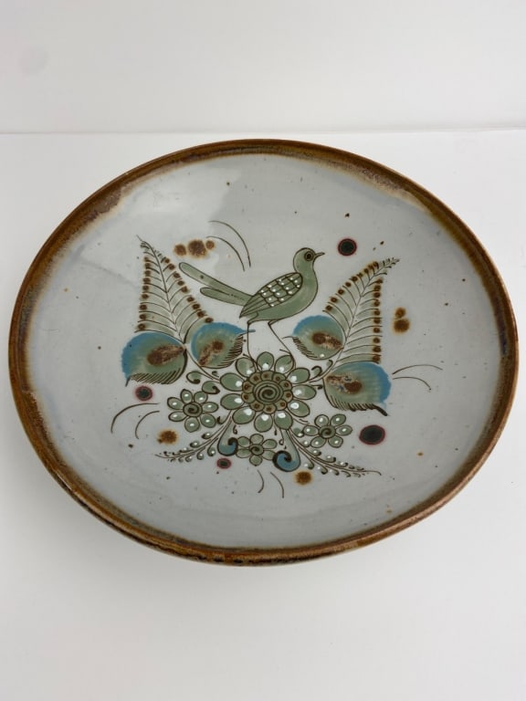 Signed Ken Edwards Tonala Mexico Pottery Plate (1 of 8)