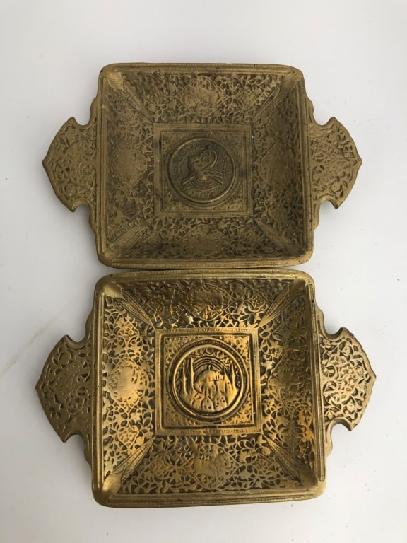 2 Brass Decorative Ottoman Style Trays (1 of 7)