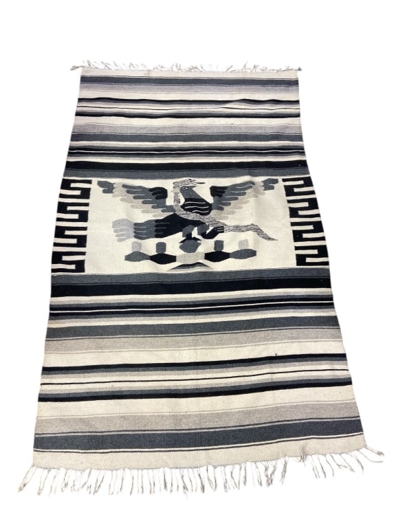 Vintage Mexican Handwoven Wool Blanket (1 of 5)