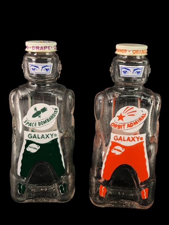 (2) Vtg Galaxy Syrup Coin Bank Bottles (1 of 8)