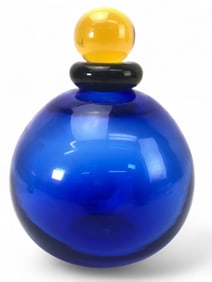 Murano Blue Perfume Bottle With Stopper