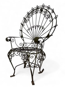 Wrought Iron Peacock Chair