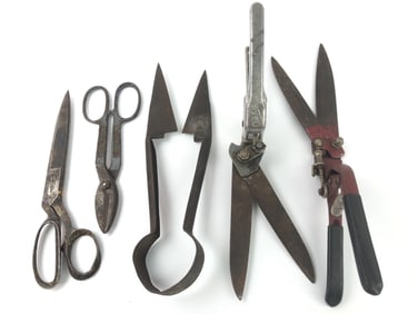Vtg Assorted Metal Shears And Scissors