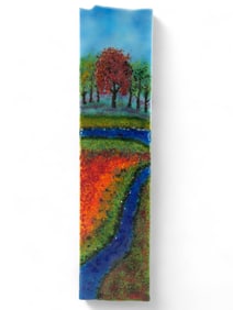 Anne Nye Signed Fused Glass Artwork