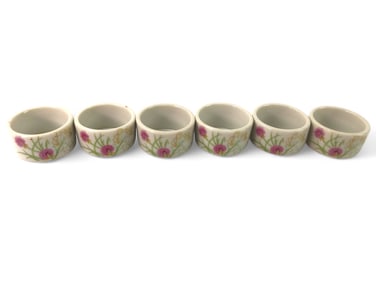 6 Porcelain Napkin Rings