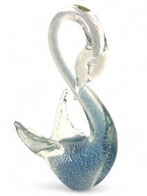 Murano Swan Art Glass Sculpture