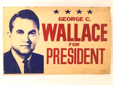 Vtg 22" X 14" George C. Wallace Poster