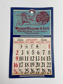 1949 Weldon Williams & Lick Calendar