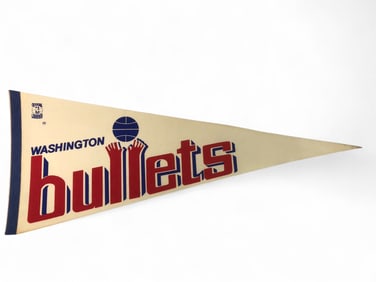 Vtg 1970s Washington Bullets NBA Pennant