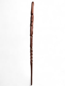 Hand Carved Wood Tribal Style Cane