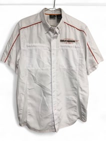 Harley-Davidson White Button-Up Shirt