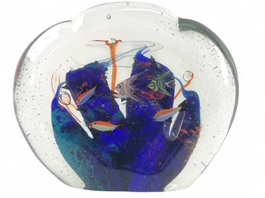 Murano Style Art Glass Aquarium