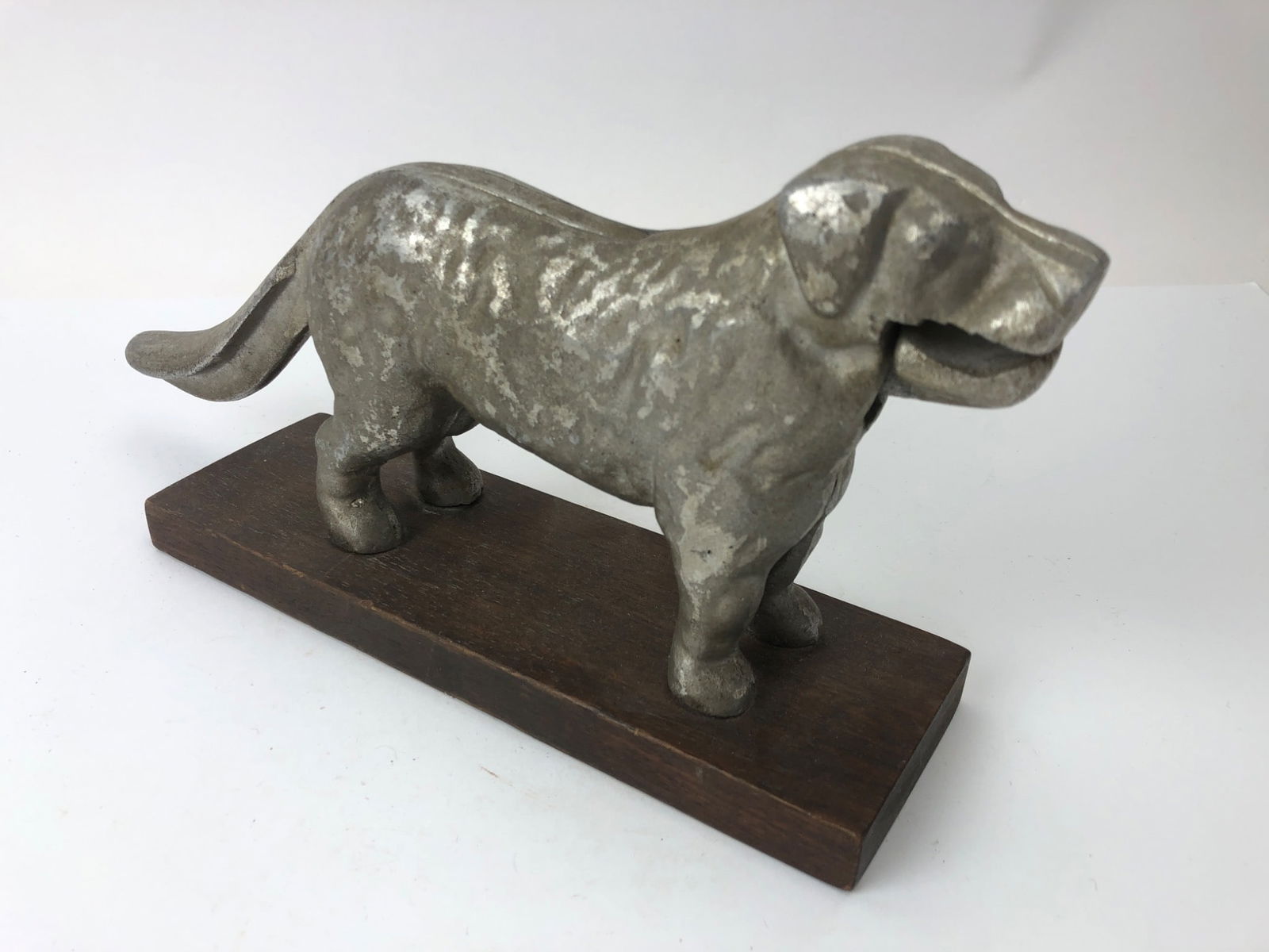 Aluminum Dog Nutcracker On Wooden Base (1 of 7)