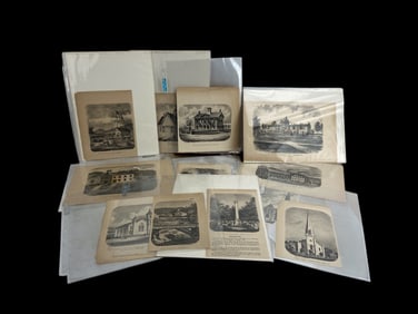 19th Century Vermont Lithograph Prints