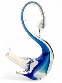 Murano Art Glass Swan Sculpture