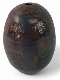 Vtg Studio Pottery Handmade Vase