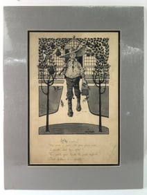 Eugene Pilsworth Ink Drawing