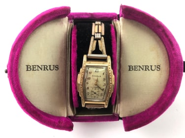 Benrus Shockproof Wristwatch With Case