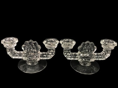 Fostoria Glass Candle Holders