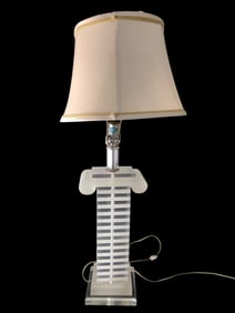 33" Tall Lucite Table Lamp