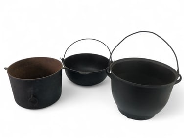 Vtg (3) Cast Iron Pans