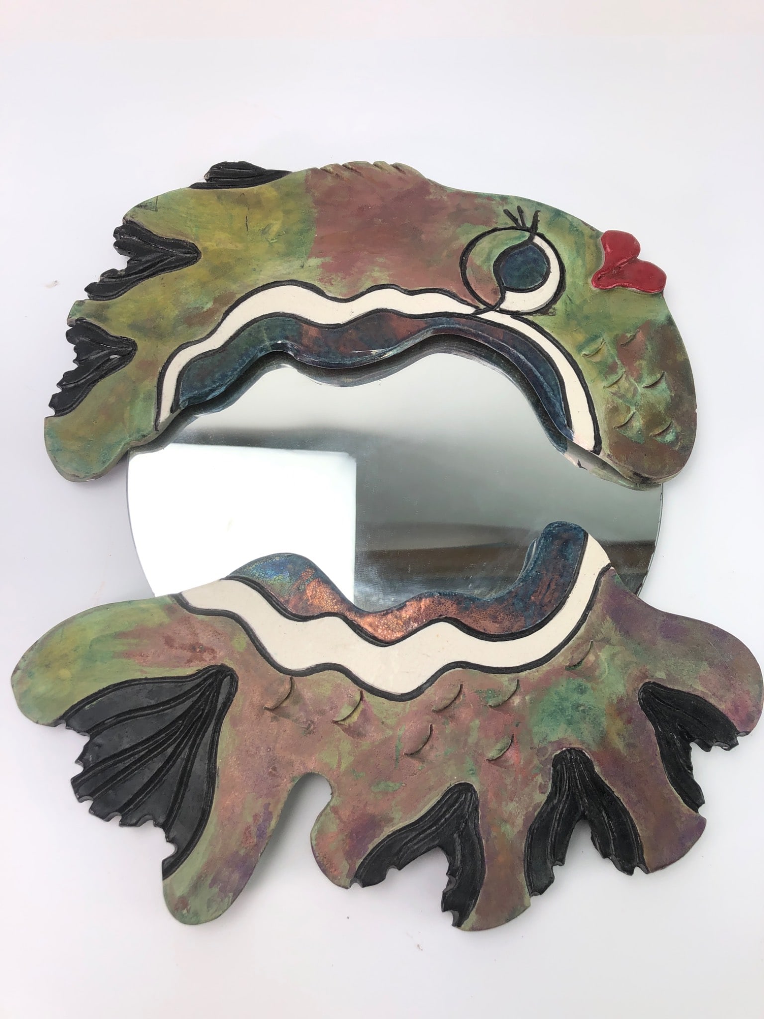 Signed Judy Shields Handmade Fish Mirror (1 of 9)