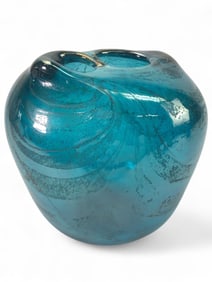 Handblown Abstract Art Glass Vase