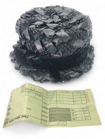 Black Woven Winkelman's Hat With Veil