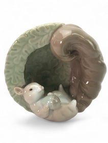 Lladro Porcelain Squirrel Figurine