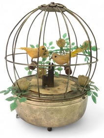 Vintage Musical Bird Cage Automaton