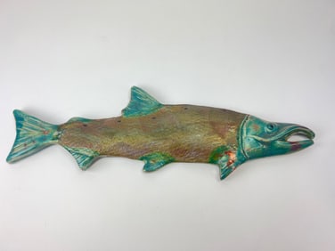 Ainsley Waldon Raku Pottery Fish Sculpture