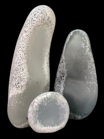 Curtiss Brock 3-Piece Glass Sculptures