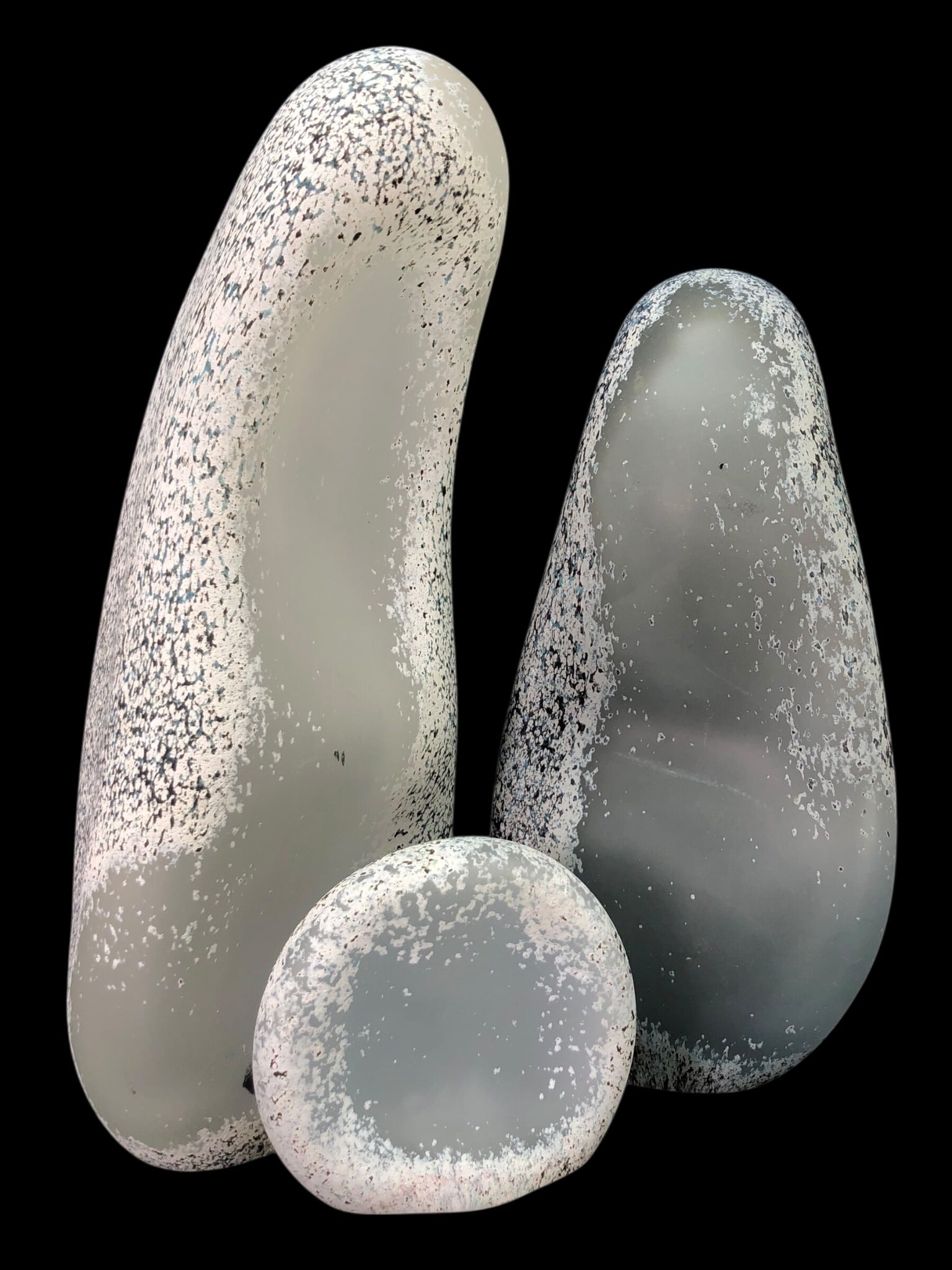 Curtiss Brock 3-Piece Glass Sculptures