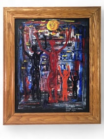 Nicke Wahlberg 1970 Original Signed Painting